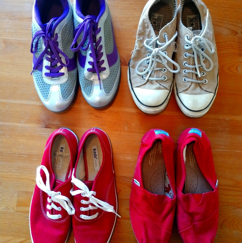 Women's Shoes
Size 8 & 8.5
Converse, Keds & Toms